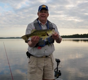 Paul Hudson with a 18 inch large mouth bass